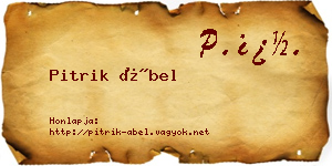 Pitrik Ábel névjegykártya